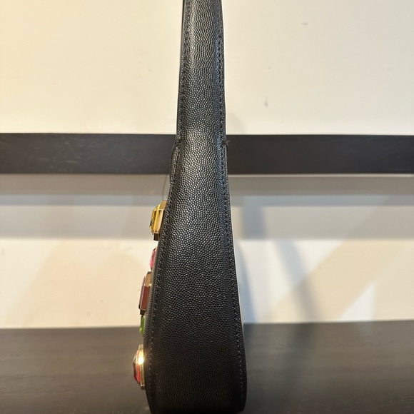 Karl Lagerfeld Paris Desi Small Black Leather Hobo - Picture 5 of 10